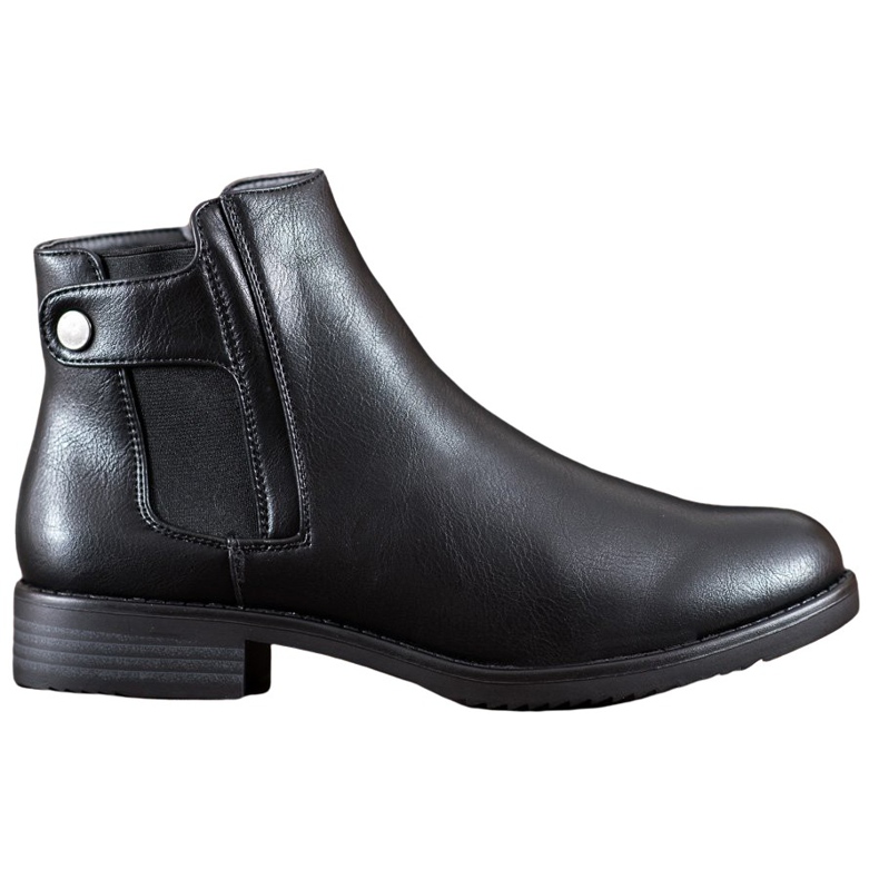 J. Star Bequeme flache Stiefel schwarz