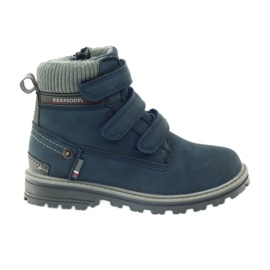 American Club American Boots Stiefeletten Winterstiefel 708121 grau marineblau
