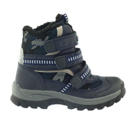 American Club American Boots Stiefeletten Winterstiefel 87433 marineblau weiß schwarz