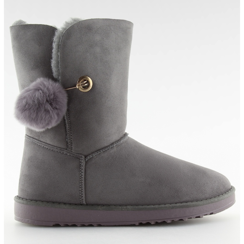 Emuses mit Pompon grau SP04P grau