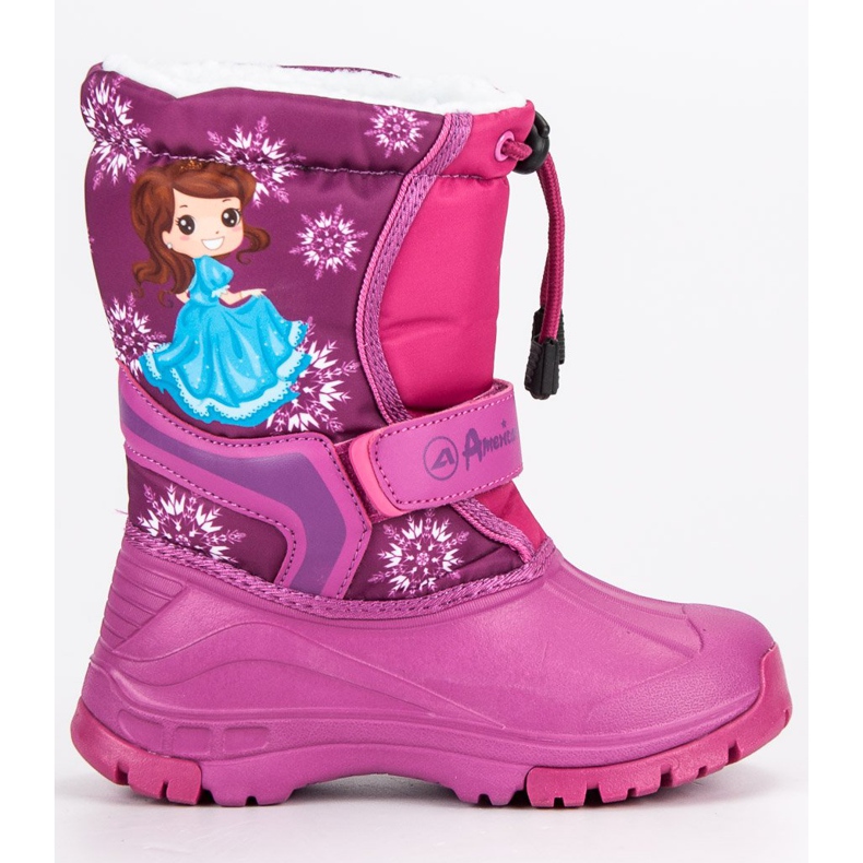 American Club Warme amerikanische Gummistiefel rosa