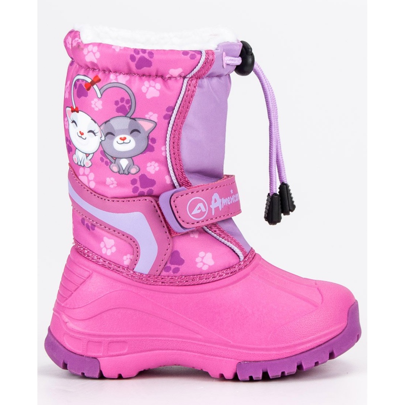 American Club Warme amerikanische Gummistiefel rosa