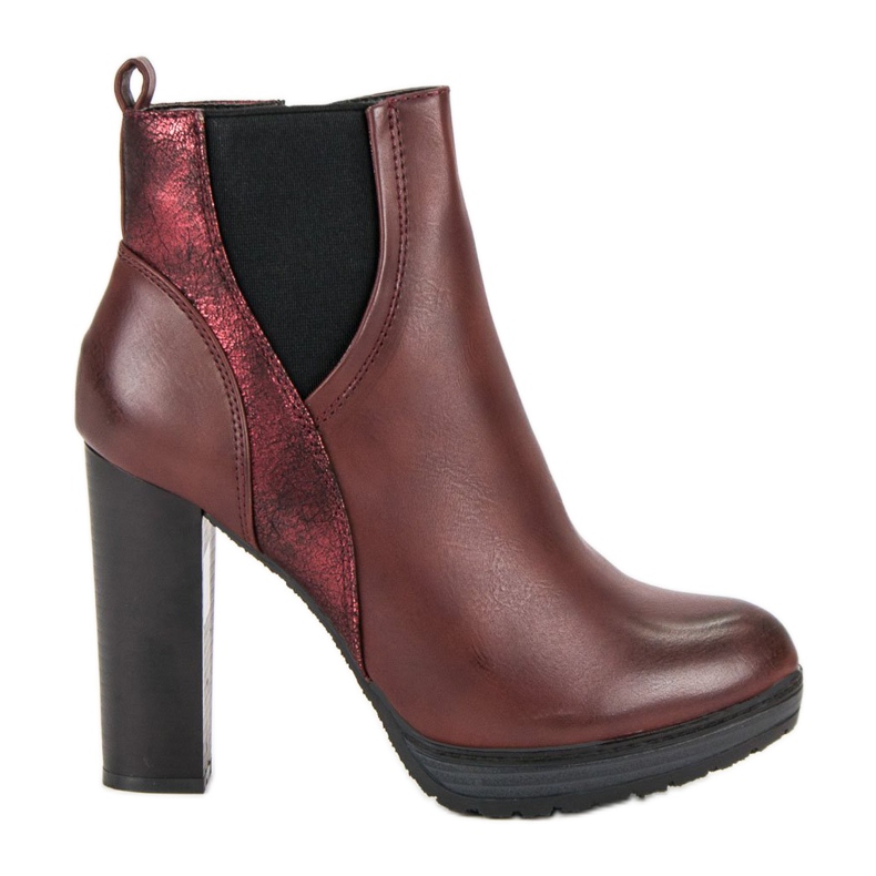 Erynn Sexy burgunderrote Stiefel