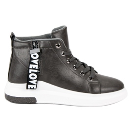 Warme gebundene Sneakers grau