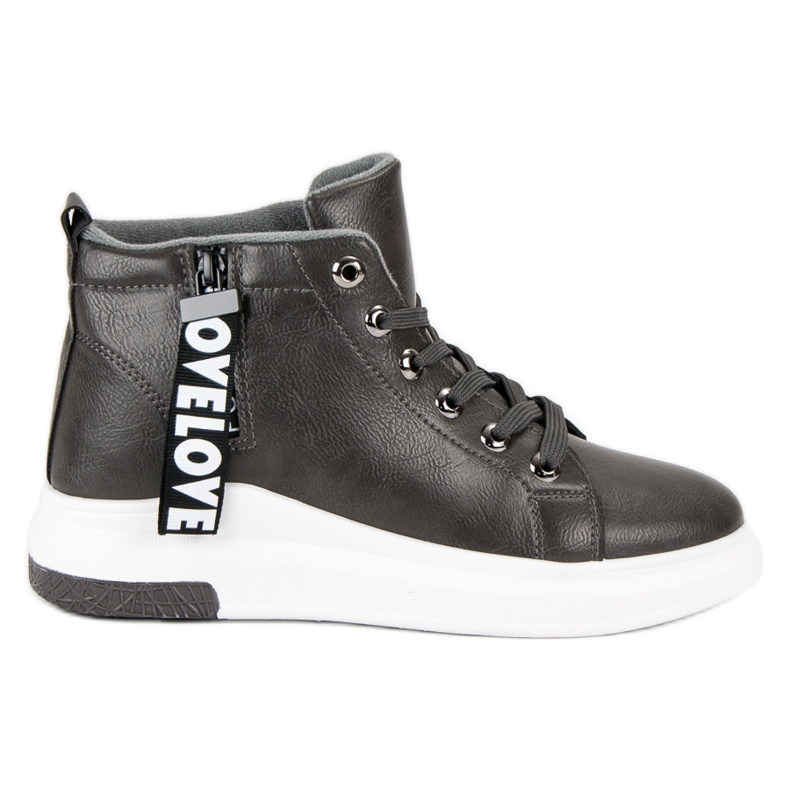 Warme gebundene Sneakers grau