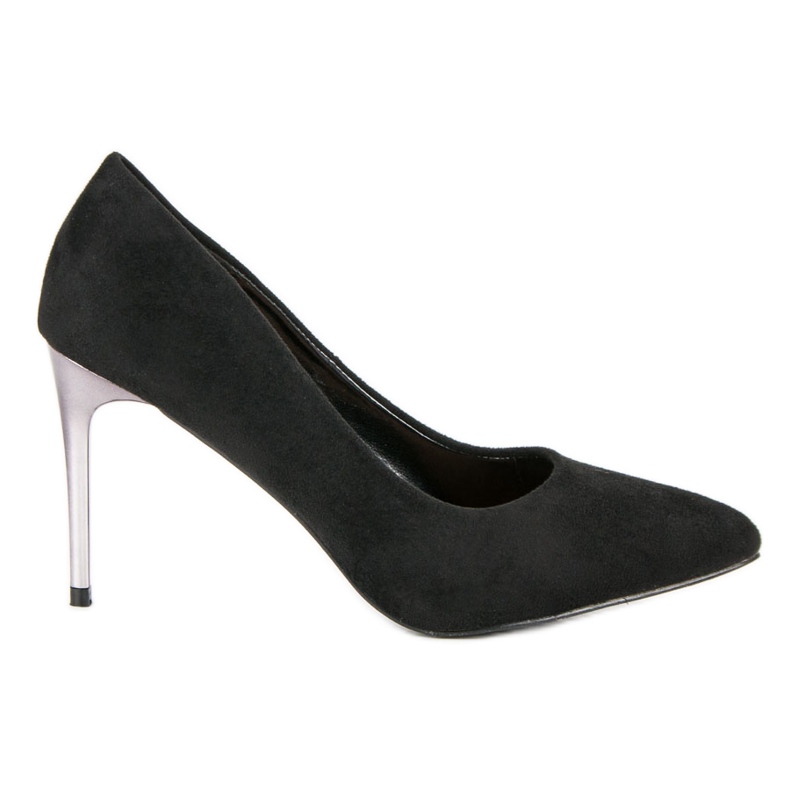 Schwarze Wildleder-Heels
