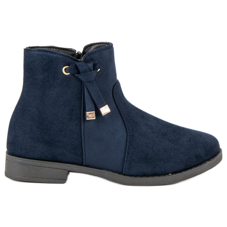 Top Shoes Niedrig geschnittene Stiefelette mit Reißverschluss blau