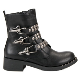 Sixth Sense Schwarze Bikerstiefel