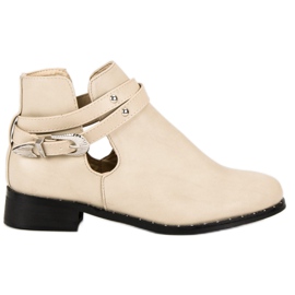 Beige modische Stiefel