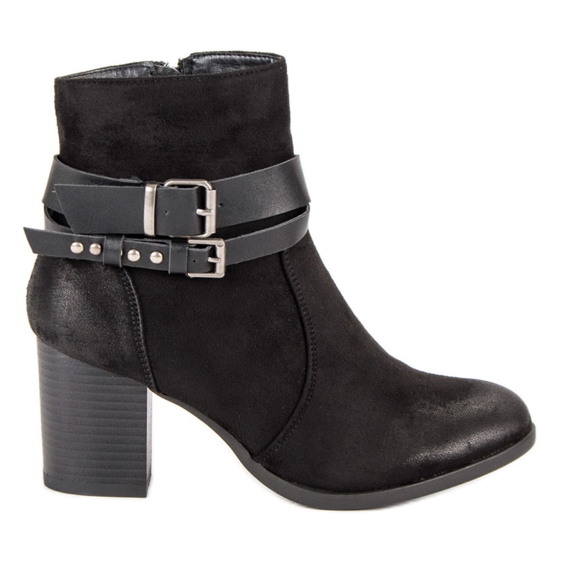 Stylische Stiefel mit hohen Absätzen schwarz