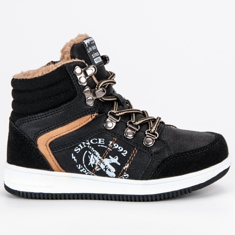 American Club Isolierte Sports American Sneakers schwarz