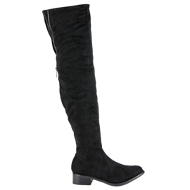 Seastar Schwarze Overknee-Stiefel aus Wildleder
