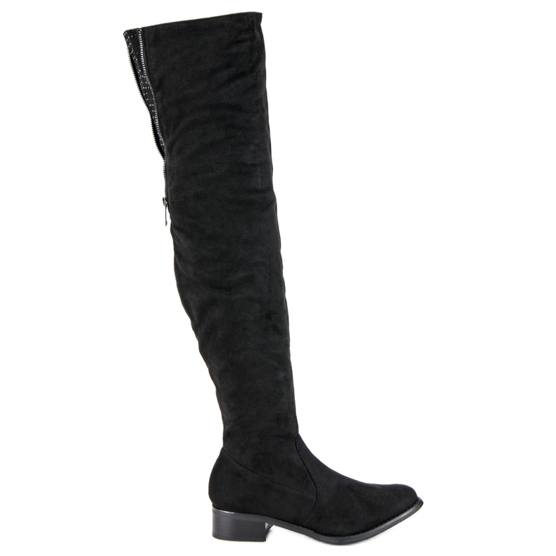 Seastar Schwarze Overknee-Stiefel aus Wildleder