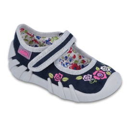 Befado Kinderschuhe 109P170 grau marineblau