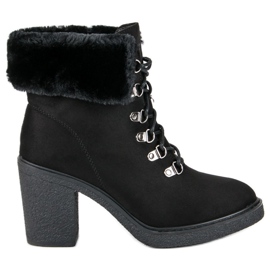 Juliet Gebundene Stiefel am Pfosten schwarz