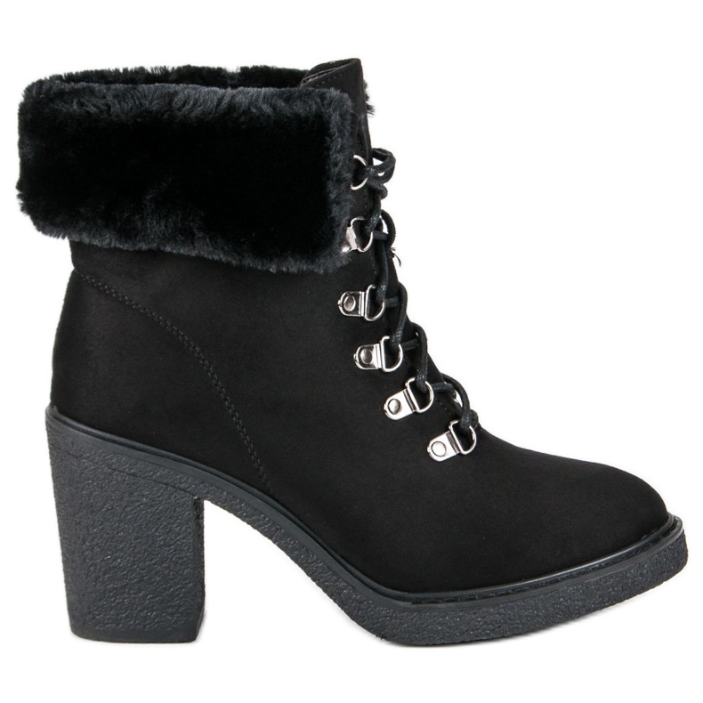 Juliet Gebundene Stiefel am Pfosten schwarz