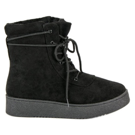 Anesia Paris Schnürstiefel auf der Plattform schwarz