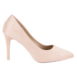 Beige Wildleder Stilettos
