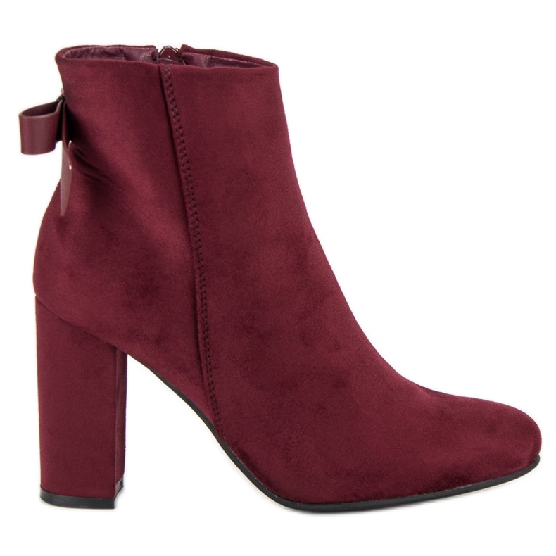 Ideal Shoes Stylische rote Stiefeletten