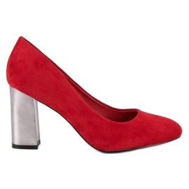 Wildleder rote Pumps