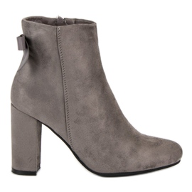 Ideal Shoes Stylische graue Stiefel