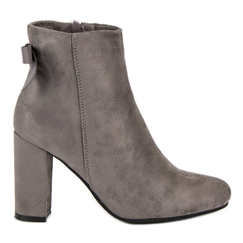 Ideal Shoes Stylische graue Stiefel