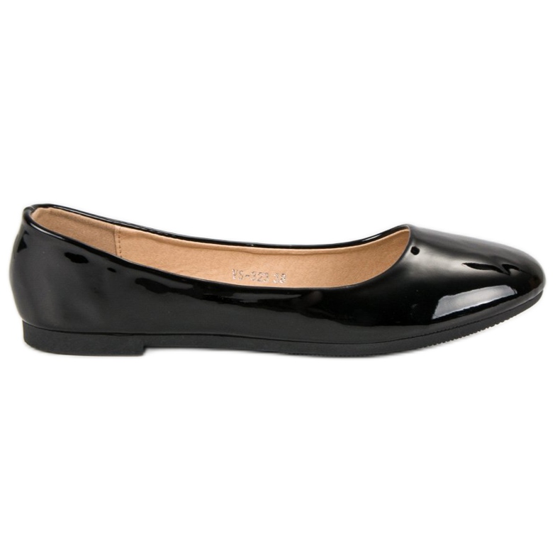 Top Shoes Lackierte Ballerinas schwarz