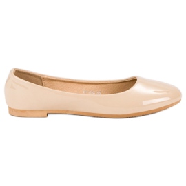 Top Shoes Lackierte Ballerinas braun