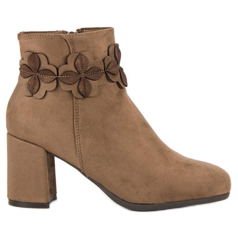 Kylie Braune Wildlederstiefeletten