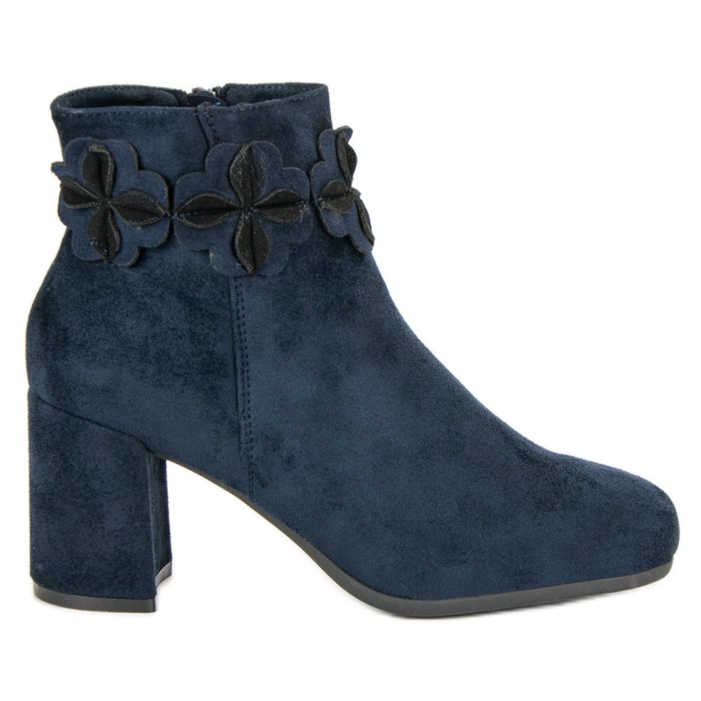 Kylie Stiefel aus Wildleder in Marineblau