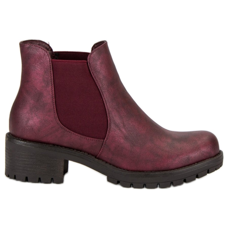 Queentina Bordeauxrote Chelsea-Stiefel