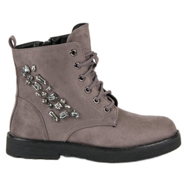 Bestelle Wildleder-Trapper grau