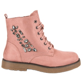 Bestelle Wildleder-Trapper rosa