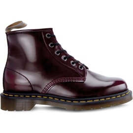Dr. Martens Vegan 101 kirschrote Cambridge-Bürste mehrfarbig
