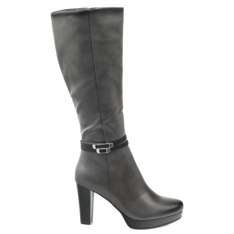 M.Daszyński Stiefel am Pfosten Daszyński AM61 schwarz grau