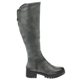 M.Daszyński Stiefel mit dickem Boden Daszyński MR1813 grau