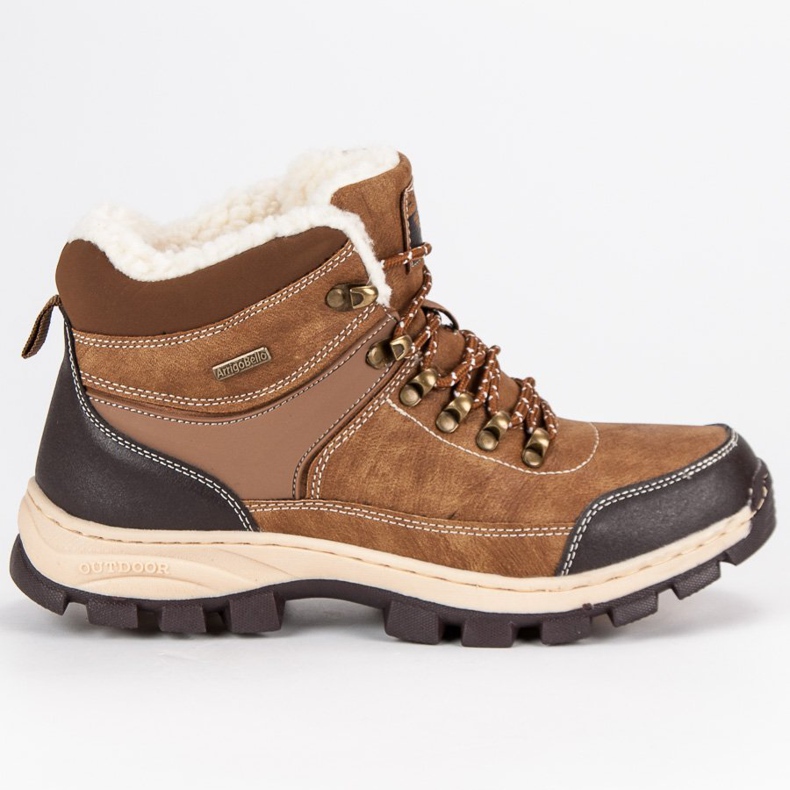 Arrigo Bello Traperki mit Schaffell braun