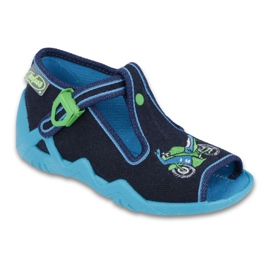 Befado Kinderschuhe 217P095 grün marineblau