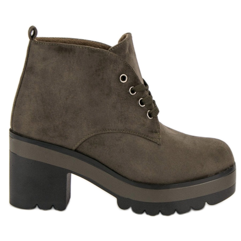 Leichte Stiefel mit hohen Absätzen grün