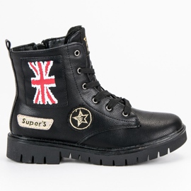 American Club Stilvolle amerikanische Stiefeletten für Mädchen schwarz