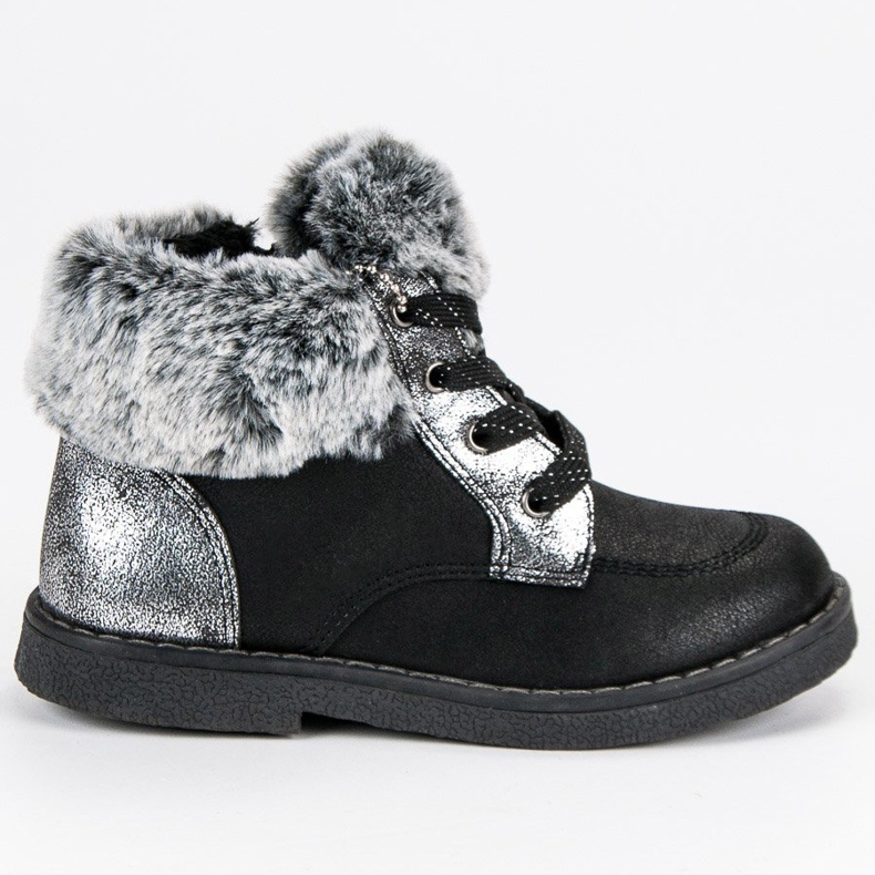 American Club Mädchen Stiefeletten amerikanisch schwarz