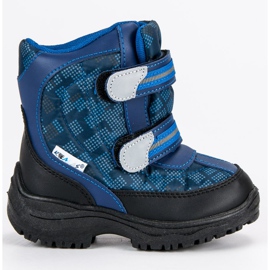 Warme Velcro Schneestiefel blau
