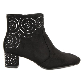 Stylische Wildlederstiefel schwarz