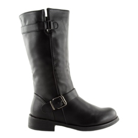 Schwarze Stiefel für Damen JW19 Schwarz