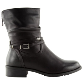Schwarze schwarze Damenstiefel 8232-3 Schwarz