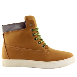 Braune Sneakers aus Holz BL210 Camel