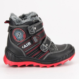 American Club Winterschuhe amerikanischer Klettverschluss schwarz