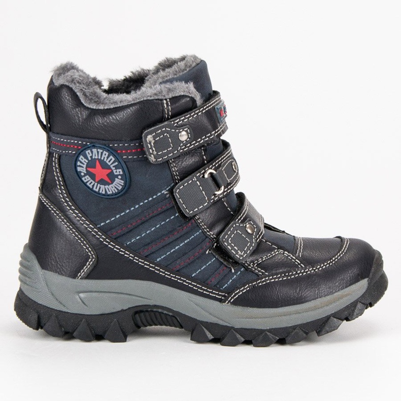 American Club Winterschuhe amerikanischer Klettverschluss blau
