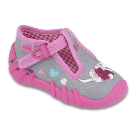 Befado Kinderschuhe 110P338 grau rosa