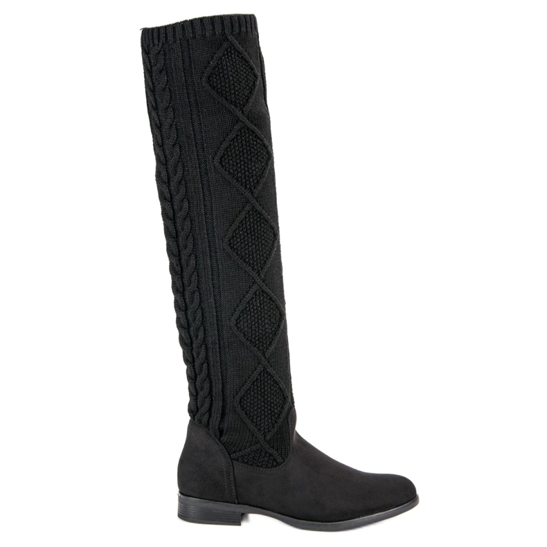 Seastar Stylische flache Stiefel schwarz